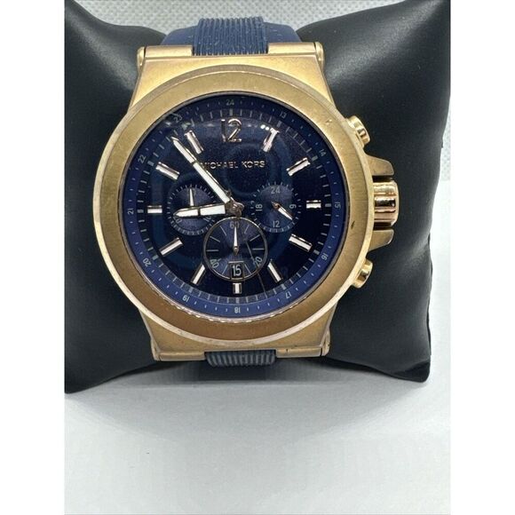 Michael Kors Dylan MK8295 Women's Blue Silicone Analog Dial Quartz Watch JNA680 - Picture 1 of 11